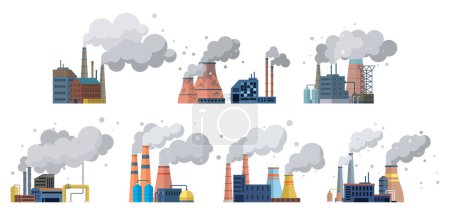 Factories vector illustration. Manufacturing is language spoken by factories, dialect engineering and technological mastery Factories metaphor is dance, each movement step in choreography
