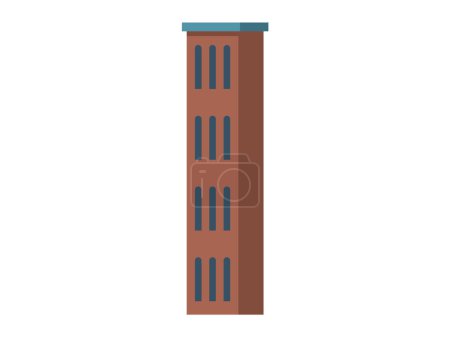 Ilustración de Ilustración del vector rascacielos. Los rascacielos de vista frontal capturan estructuras urbanas modernas Esencia Edificios de varios pisos dan forma al entorno, contribuyendo al panorama urbano Residencial de gran altura - Imagen libre de derechos