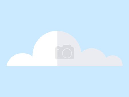 Illustration for Cloud vector illustration. Fluffy clouds, like dreamy pillows, rest high above, creating tranquil atmosphere Meteorology analyzes dynamics clouds, unraveling secrets atmosphere - Royalty Free Image