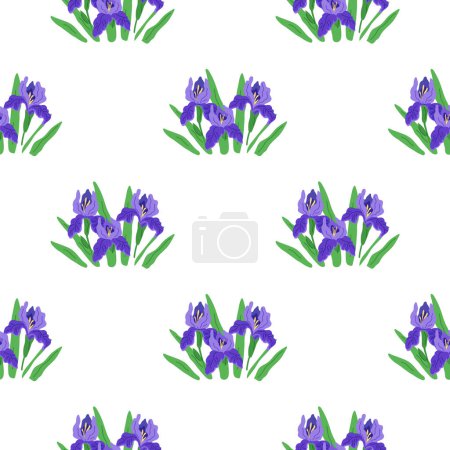 Illustration for Seamless pattern flowers vector illustration. The continual repetition seamless pattern added depth and complexity to design The unending charm seamless background created serene and tranquil - Royalty Free Image