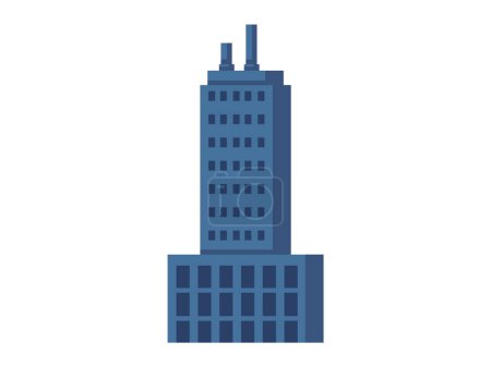 Ilustración de Ilustración del vector rascacielos. Edificios residenciales con fachadas altas redefinen la estética visual de la ciudad viviendo metáforas rascacielos inspiran a los arquitectos a innovar y explorar nuevas alturas de diseño - Imagen libre de derechos