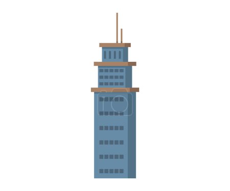 Skyscraper vector illustration. Residential buildings with high facades redefine visual aesthetics city living Skyscraper metaphors inspire architects to innovate and explore new design heights