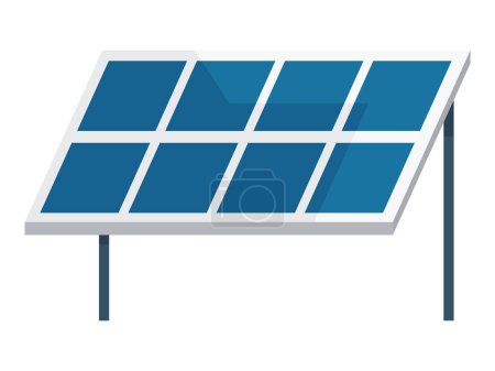 Illustration for Photovoltaic vector illustration. Sustainable energy practices aim to reduce carbon footprint and combat climate change Ecological considerations are crucial for development renewable energy - Royalty Free Image