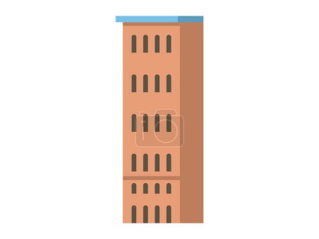 Ilustración de Ilustración del vector rascacielos. Los rascacielos de vista frontal capturan estructuras urbanas modernas Esencia Edificios de varios pisos dan forma al entorno, contribuyendo al panorama urbano Residencial de gran altura - Imagen libre de derechos