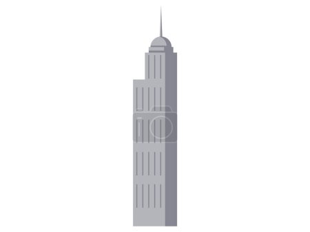 Ilustración de Ilustración del vector rascacielos. Estructuras residenciales de gran altura redefinen el paisaje urbano con su fachada contemporánea Conceptos de rascacielos alimentan la evolución continua ingenio arquitectónico - Imagen libre de derechos