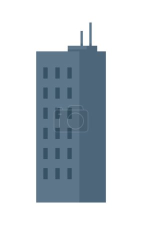 Illustration vectorielle de gratte-ciel. Les gratte-ciel à façade haute symbolisent le dynamisme des paysages urbains Les environnements urbains sont façonnés par des structures à plusieurs étages Les gratte-ciel L'industrie de la construction prospère