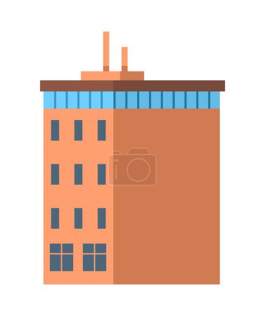 Ilustración de Ilustración del vector rascacielos. La industria de la construcción prospera con la demanda de edificios residenciales de gran altura Las metáforas de rascacielos encarnan la ambición de alcanzar nuevas alturas arquitectónicas - Imagen libre de derechos
