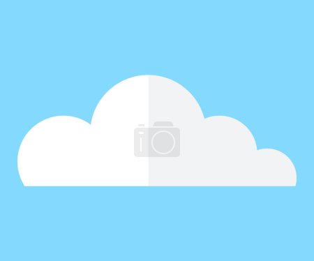 Téléchargez les illustrations : Illustration vectorielle Cloud. L'œuvre d'art Natures se déploie alors que les nuages dansent gracieusement à travers un ciel haut et onirique Des nuages moelleux décorent les cieux, contribuant à un paysage nuageux en constante évolution - en licence libre de droit