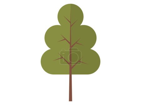 Illustration for Tree vector illustration. Environmental conservation aims to protect natural habitat trees and other flora The concept tree symbolizes growth, resilience, and interconnectedness Seasonal changes bring - Royalty Free Image