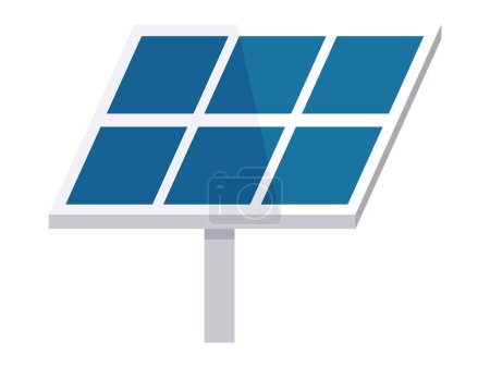 Ilustración de Ilustración del vector del panel solar. La tecnología fotovoltaica permite la conversión eficiente de la luz solar en electricidad Las prácticas energéticas sostenibles son cruciales para la conservación del medio ambiente Energía eléctrica - Imagen libre de derechos