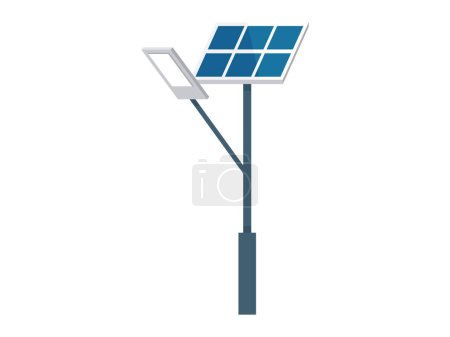 Illustration for Solar panel vector illustration. Solar power stations harness suns energy to generate electricity Alternative energy sources, such as solar cells, provide cleaner and more sustainable option - Royalty Free Image