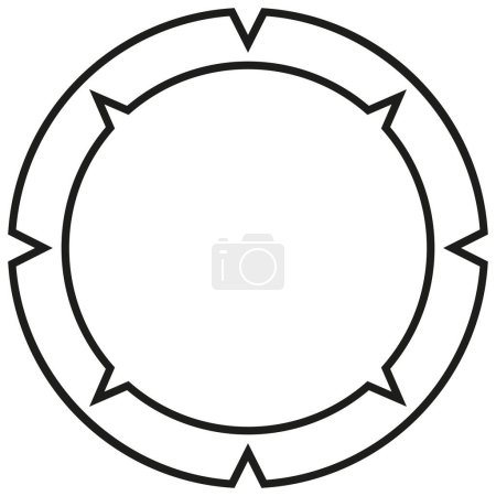Round Gasket Industrial Border Frame. Ideal for vintage label or logo designs.