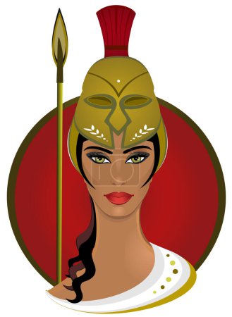 Téléchargez les illustrations : Athéna, la déesse grecque de la sagesse et de la guerre - en licence libre de droit