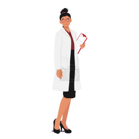 Illustration for Knowledgeable Female Biology Teacher Character Passionately Imparts Scientific Wisdom, Fostering Curiosity And Understanding Among Students Through Engaging Lessons And Insightful Explanations, Vector - Royalty Free Image