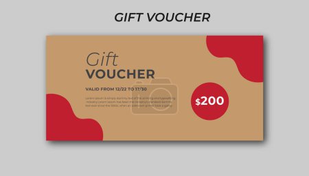 Illustration for Gift Voucher Design Template design nice to see - Royalty Free Image