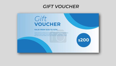 Illustration for Gift Voucher Design Template design nice to see - Royalty Free Image