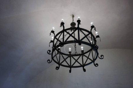 Antique round forged ceiling lamp  