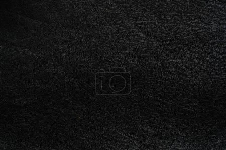 Photo for Genuine black cowhide leather background full grain leather texture luxury real leather - Royalty Free Image