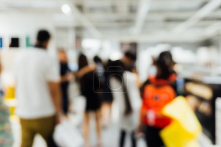 Photo for Blur living mall store with people  bokeh background. Abstract blackground - Royalty Free Image