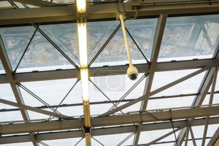 Foto de Aeropuerto estructura de techo de metal edificio interior Gavanized techo de acero azulejo - Imagen libre de derechos