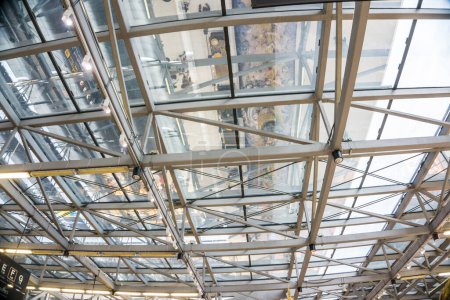 Foto de Aeropuerto estructura de techo de metal edificio interior Gavanized techo de acero azulejo - Imagen libre de derechos