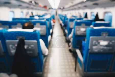Photo for Interior of Japanese express bullet train Shinkansen, Hikari in Tokyo Japan - Royalty Free Image