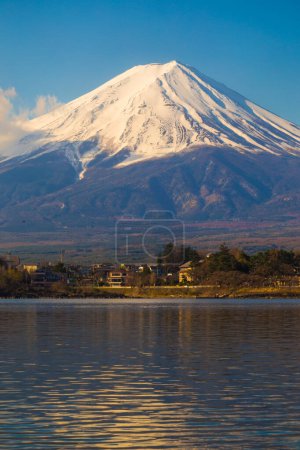 Photo for Mt. Fuji with snow in Lake Shoji, Yamanashi Prefecture, Japan - Royalty Free Image