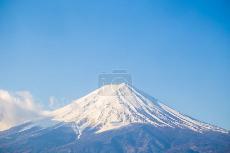 Photo for Mt. Fuji with snow in Lake Shoji, Yamanashi Prefecture, Japan - Royalty Free Image