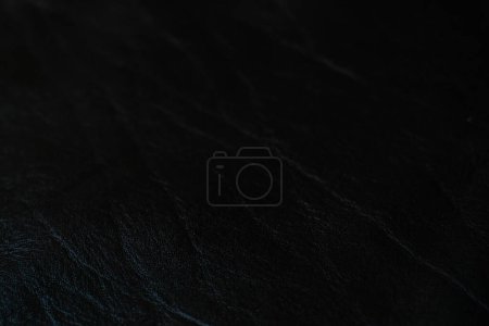 Photo for Black genuine fullgrain cow leather texture skin background - Royalty Free Image