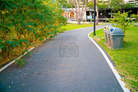 Photo for Walk and run pathway in city public park - Royalty Free Image