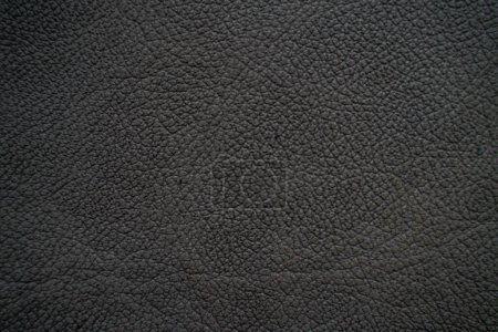 Photo for Genuine black leather texture empty leather background full grain cowhide - Royalty Free Image
