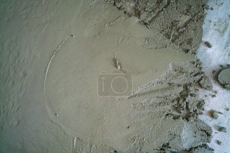 Photo for Cement plastering interior renovate working with equipment new house building industry - Royalty Free Image