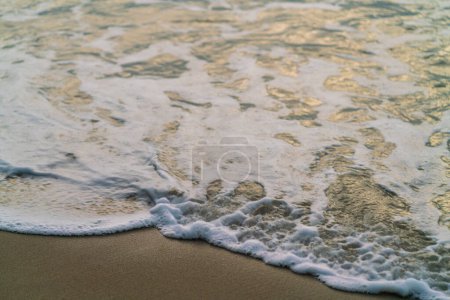 Photo for Serenity sea beach white sand at morning sunrise nature landscape - Royalty Free Image