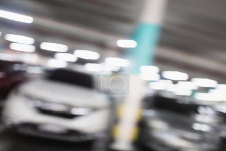 Photo for Abstract blurred car parking indoor supermarket city parking - Royalty Free Image