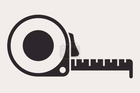 Illustration for Tape Measure Icon. Vector Isolated. Measuring Equipment Used to Measure Length or Distance - Royalty Free Image