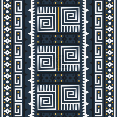 Tribal Seamless Pattern. Ethnic Geometric Vector Background. Aztec, Mayan or Inca Style