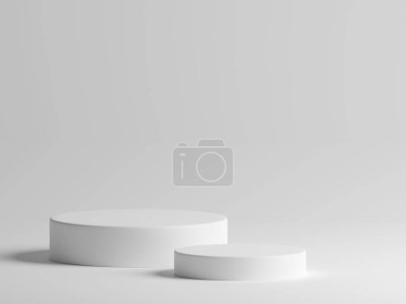 Photo for 3d render minimal white podium product display empty background - Royalty Free Image