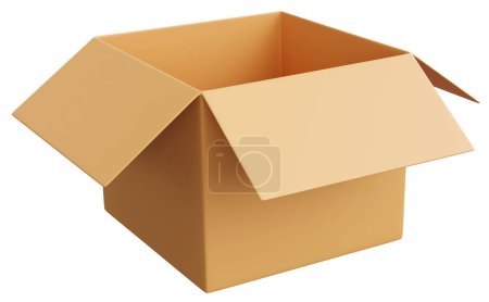 Photo for Carton box 3D rendering object icon illustration - Royalty Free Image