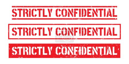 Illustration for Strictly confidential grunge rubber stamp on white background, vector illustration - Royalty Free Image