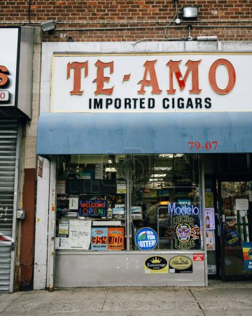 Photo for Te-Amo Cigars vintage sign, Queens, New York - Royalty Free Image