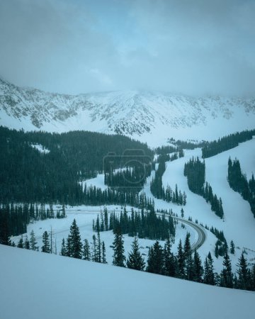 Photo for View of snowy mountains at Loveland Pass, Colorado - Royalty Free Image
