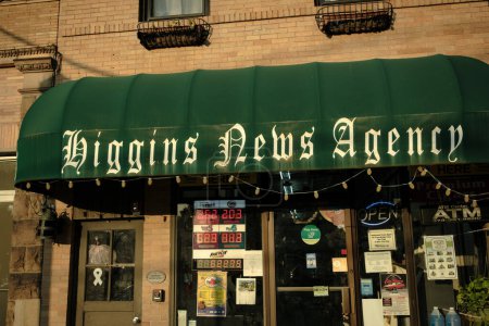 Foto de Signo vintage de la Agencia de Noticias Higgins, Flemington, Nueva Jersey - Imagen libre de derechos