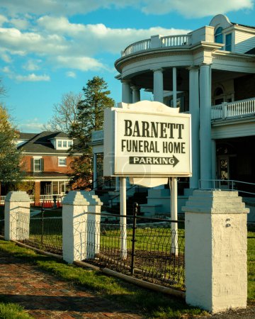 Photo for Barnett Funeral Home vintage sign, Wytheville, Virginia - Royalty Free Image