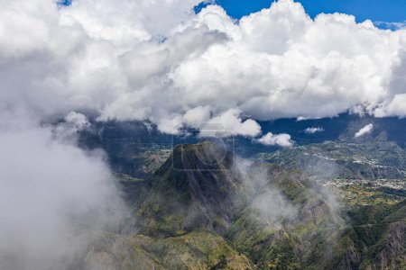 Photo for Salazie, Reunion Island - View to the cirque and Anchaing piton from Belouve - Royalty Free Image