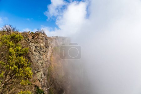 Photo for Saint-Paul, Reunion Island - Cloud over Mafate cirque at Maido viewpoint - Royalty Free Image