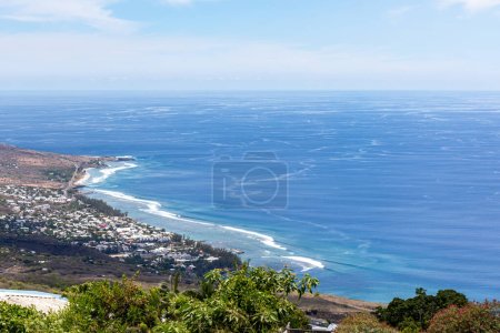 Téléchargez les photos : Saint-Leu, Reunion Island - View from colimacons to Saint-Leu - en image libre de droit