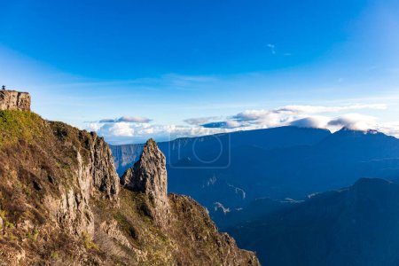 Téléchargez les photos : Mafate, Reunion Island - View to Mafate cirque from Maido point of view - en image libre de droit