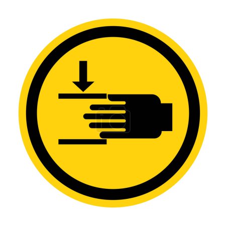 Illustration for Crush hazard Mind your hands Sign - Royalty Free Image