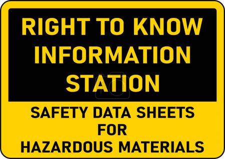 Safety Data Sheets For Materials Sign On White Background
