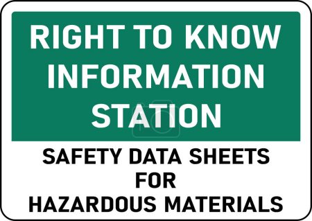 Illustration for Safety Data Sheets For Materials Sign On White Background - Royalty Free Image